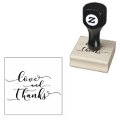Liefde & Dankbaarheid Elegant Schrift voor Dankbaa Rubberstempel (Gestempeld)