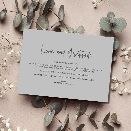 Liefde Dankbaarheid Foto Bruiloft Dank U Bedankkaart