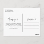 Liefde Dankbaarheid Foto Bruiloft Dank U Briefkaar Briefkaart (Achterkant)