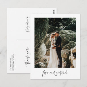 Liefde Dankbaarheid Foto Huwelijk Dankjewel Briefk Briefkaart