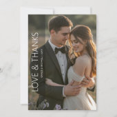 Liefde & Dankbaarheid Romantische Koppel Vakantiek Feestdagenkaart (Voorkant)