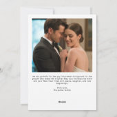 Liefde & Dankbaarheid Romantische Koppel Vakantiek Feestdagenkaart (Achterkant)