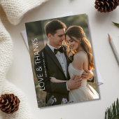 Liefde & Dankbaarheid Romantische Koppel Vakantiek Feestdagenkaart