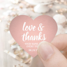 Liefde & Dankbaarheid Rose Goud Nep Folie Eenvoudi