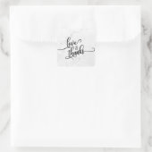 Liefde & Dankbaarheid Script Over Witte Marmer Vierkante Sticker (Tas)
