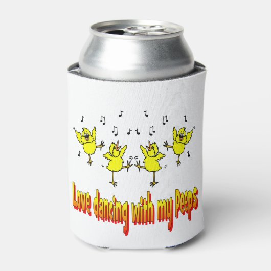 Liefde dansen met mijn peeps Drink houder Blikjeskoeler (Blikje Voorkant)