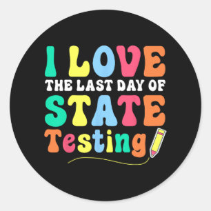 Liefde (de laatste dag van de staat) Testen Grappi Ronde Sticker