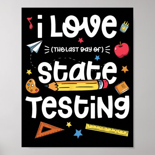 Liefde (de laatste dag van de staat) testen leraar poster (Voorkant)