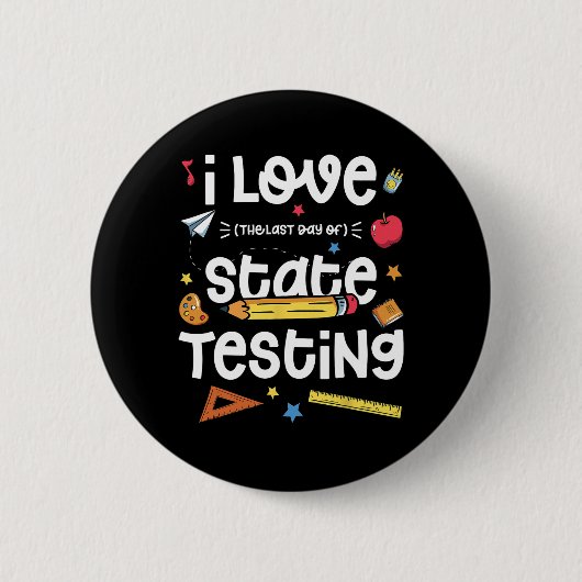Liefde (de laatste dag van de staat) testen leraar ronde button 5,7 cm (Voorkant)