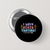 Liefde De Laatste Dag Van Staatstests Docententest Ronde Button 5,7 Cm (Voorkant /achterkant)