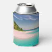 Liefde + De Strand Trouwdag Favor Blikjeskoeler (Blikje Achterkant)