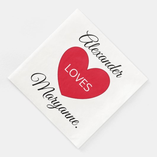 Liefde declareren servet (Hoek)