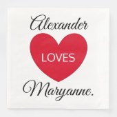 Liefde declareren servet (Voorkant)