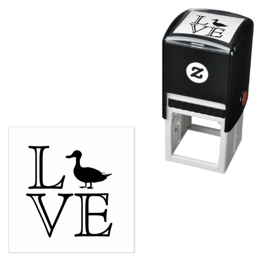 Liefde Decoratief Script Duck Egg Stamp Zelfinktende Stempel (In situ)