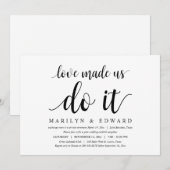 Liefde deed ons het doen, moderne post-huwelijk el kaart (Voorkant / Achterkant)