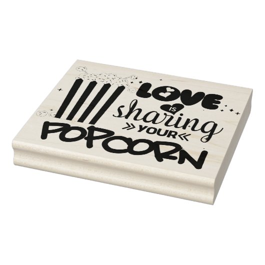 Liefde deelt je popcorn Rubber Stamp Rubberstempel (Stempel)