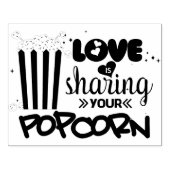 Liefde deelt je popcorn Rubber Stamp Rubberstempel (Afrduk)