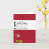 Liefde definitie gevouwen blanco 4"x5.6" kaart (Gele Bloem)