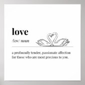 Liefde Definitie Zwanen Poster (Voorkant)