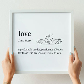 Liefde Definitie Zwanen Poster
