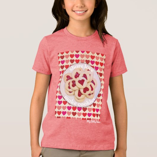 Liefde delen, koekjes maken Tri-Blend shirt (Voorkant)