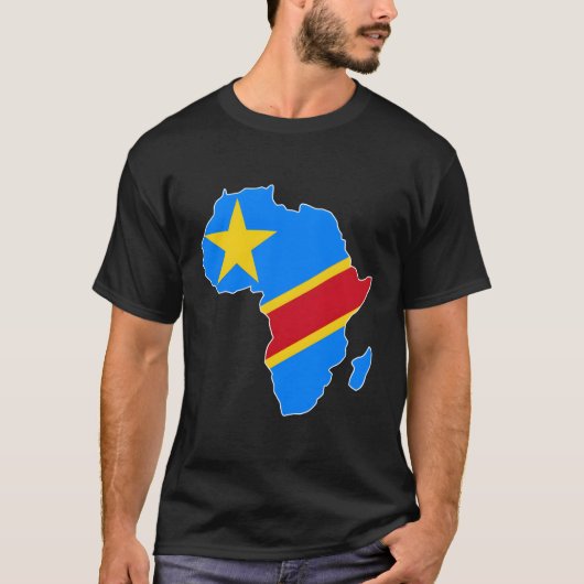 Liefde Democratische Republiek Congo RDC DRC Flag  T-shirt (Voorkant)