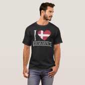 Liefde Denemarken Vlaggenland T-shirt (Voorkant volledig)