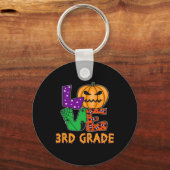 Liefde derde klas grappige schoolleraar Halloween Sleutelhanger (Voorkant)