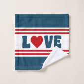 Liefde design bad handdoek (Wasdoekje)