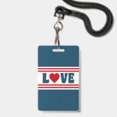 Liefde design badge (Voorzijde met lanyard)
