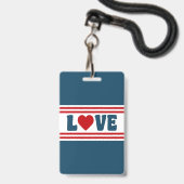 Liefde design badge (Achterkant met lanyard)