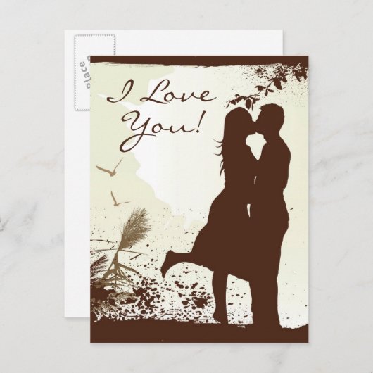 Liefde design briefkaart (Voorkant / Achterkant)