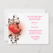 Liefde design elegant trouwkaartontwerp kaart (Achterkant)