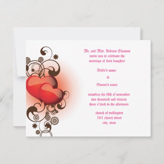 Liefde design elegant trouwkaartontwerp kaart (Achterkant)