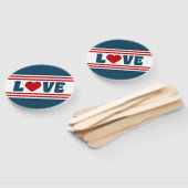 Liefde design handwaaier (Niet-gemonteerd)
