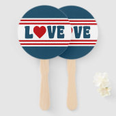 Liefde design handwaaier (Voorkant en achterkant)