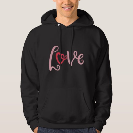 Liefde design met een Word-liefde erop Hoodie (Voorkant)