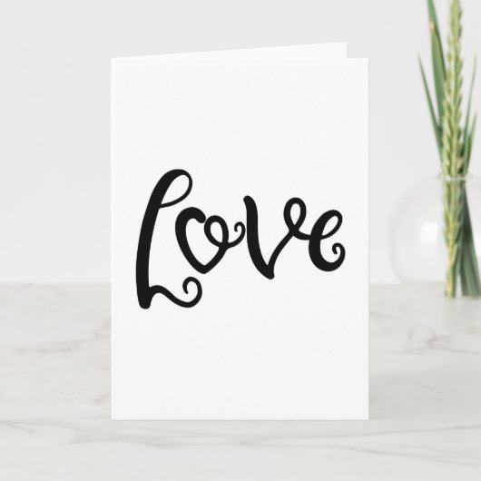 Liefde design met een Word-liefde erop Kaart (Voorkant)