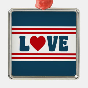Liefde design metalen ornament