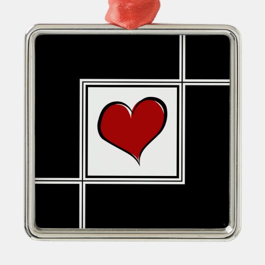 Liefde design metalen ornament (Voorkant)