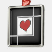 Liefde design metalen ornament (Links)