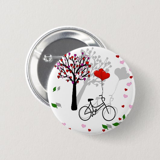 Liefde design ronde button 5,7 cm (Voorkant /achterkant)