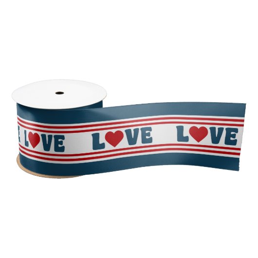 Liefde design satijnen lint (Spoel)