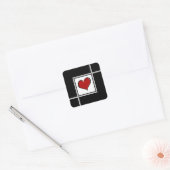 Liefde design vierkante sticker (Envelop)