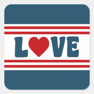 Liefde design vierkante sticker