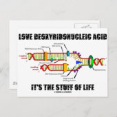 Liefde desoxyribonucleïnezuur Het is het leven. Briefkaart (Voorkant / Achterkant)