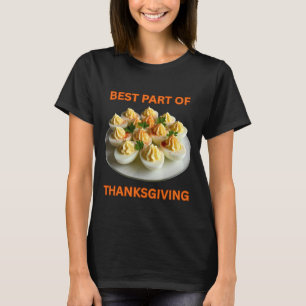 Liefde Deviled Eieren Retro Thanksgiving Familie D T-shirt
