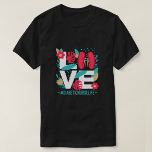 Liefde Diabetische Verpleegkundige Leven Grappige  T-shirt