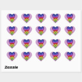 Liefde & diamanten_ hart sticker (Vel)
