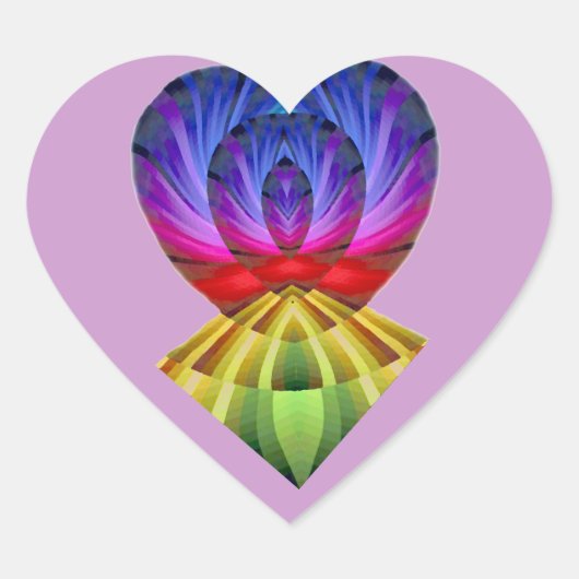Liefde & diamanten_ hart sticker (Voorkant)